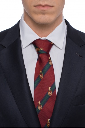 Tie with 'web' stripes pattern, zdjęcie 2 Tie with 'web' stripes pattern od Gucci